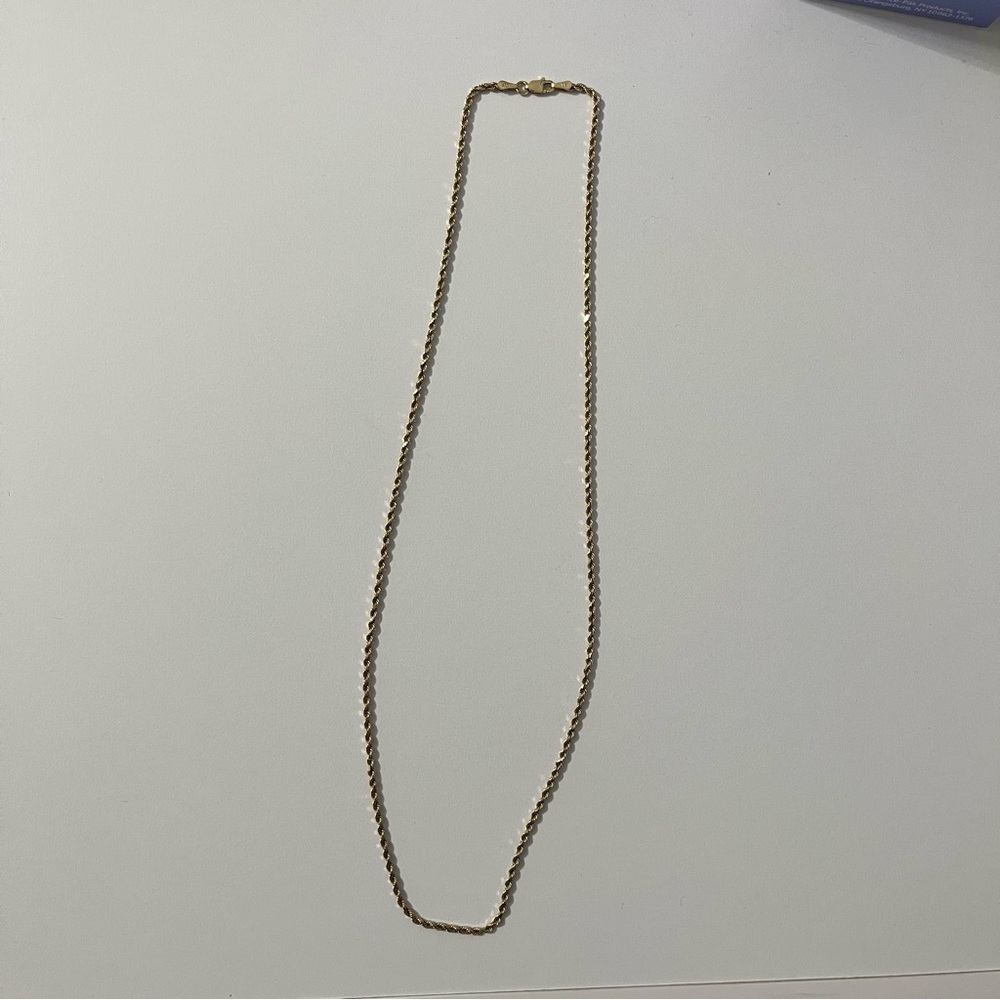 10k gold rope chain necklace